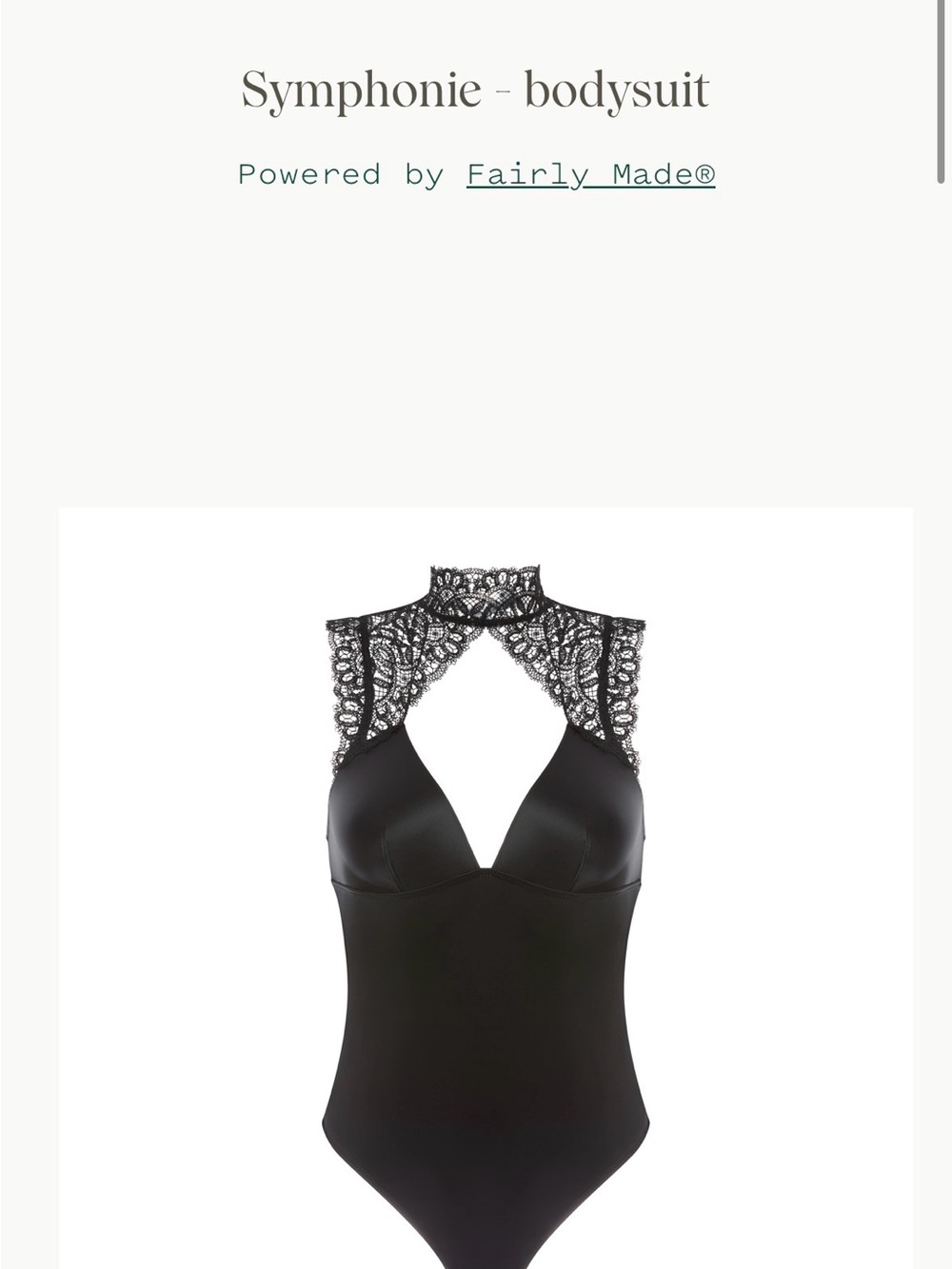 Simone Perele Black Lace High-Neck Bodysuit
